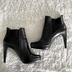 Calvin Klein black heeled booties size 10